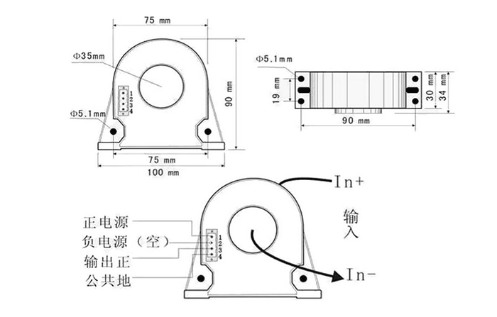 米科交直流电流变送器产品尺寸 米科交直流电流变送器产品尺寸