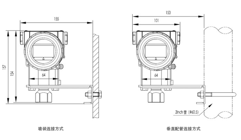 MIK-P3000表压/绝压变送器尺寸