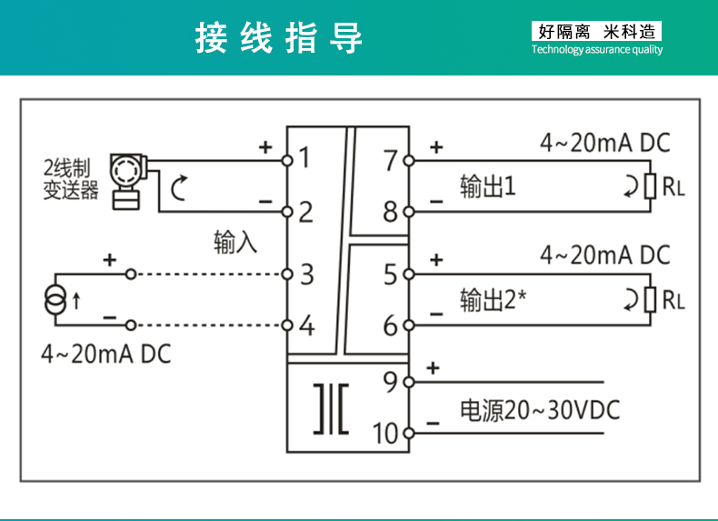 MIK-402E系列信号隔离器接线指导