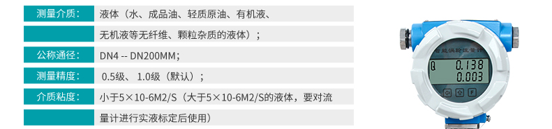 渦輪流量計參數