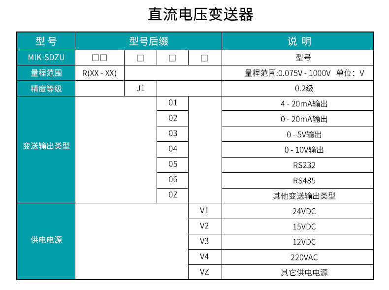 直流电压变送器