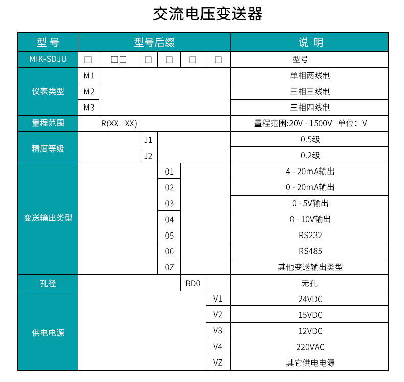 交流电压变送器